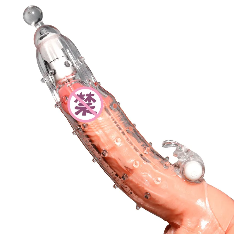 Vibrator Cock Enlargement Extender Condoms for Men Penis Sleeve Sex Toys Condom TPE Pro Penis Extender