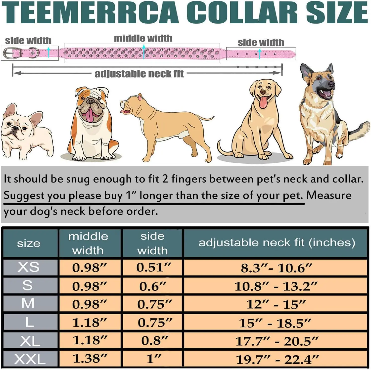 Durable Adjustable Luxury Leather Punk Rivet Spiked Studded Dog Collars For Dog Pet Collar