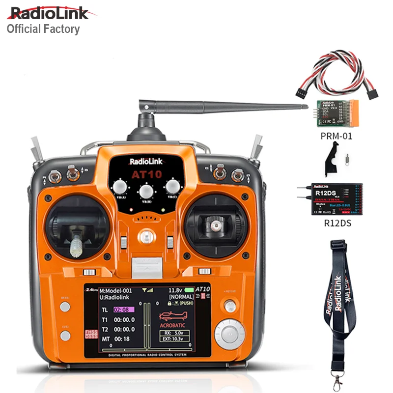 Professional RadioLink Aerial Drone RC transmitter AT10II RSSI Rea-time telemetry SBUS/PWM/PPM signal out-put transmitter
