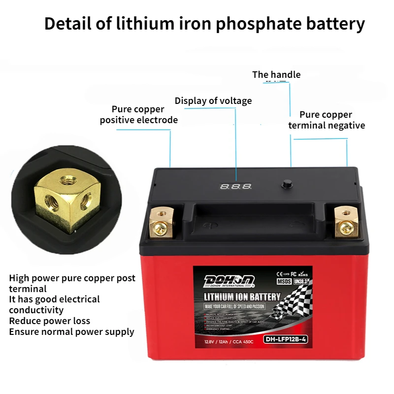 12v 40ah Car Battery For Manufacturing Plant lithium battery motorcycle storage lifepo4 motorcycle batteries