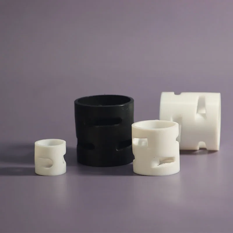 Regeneration Tower Packing Media PTFE Plastic Pall Ring For Scrubber Packing