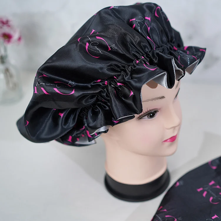 long braid kids mommy and me baby bonnet custom logo en designer silk satin hair bonnet sleep cap women and satin hair wraps
