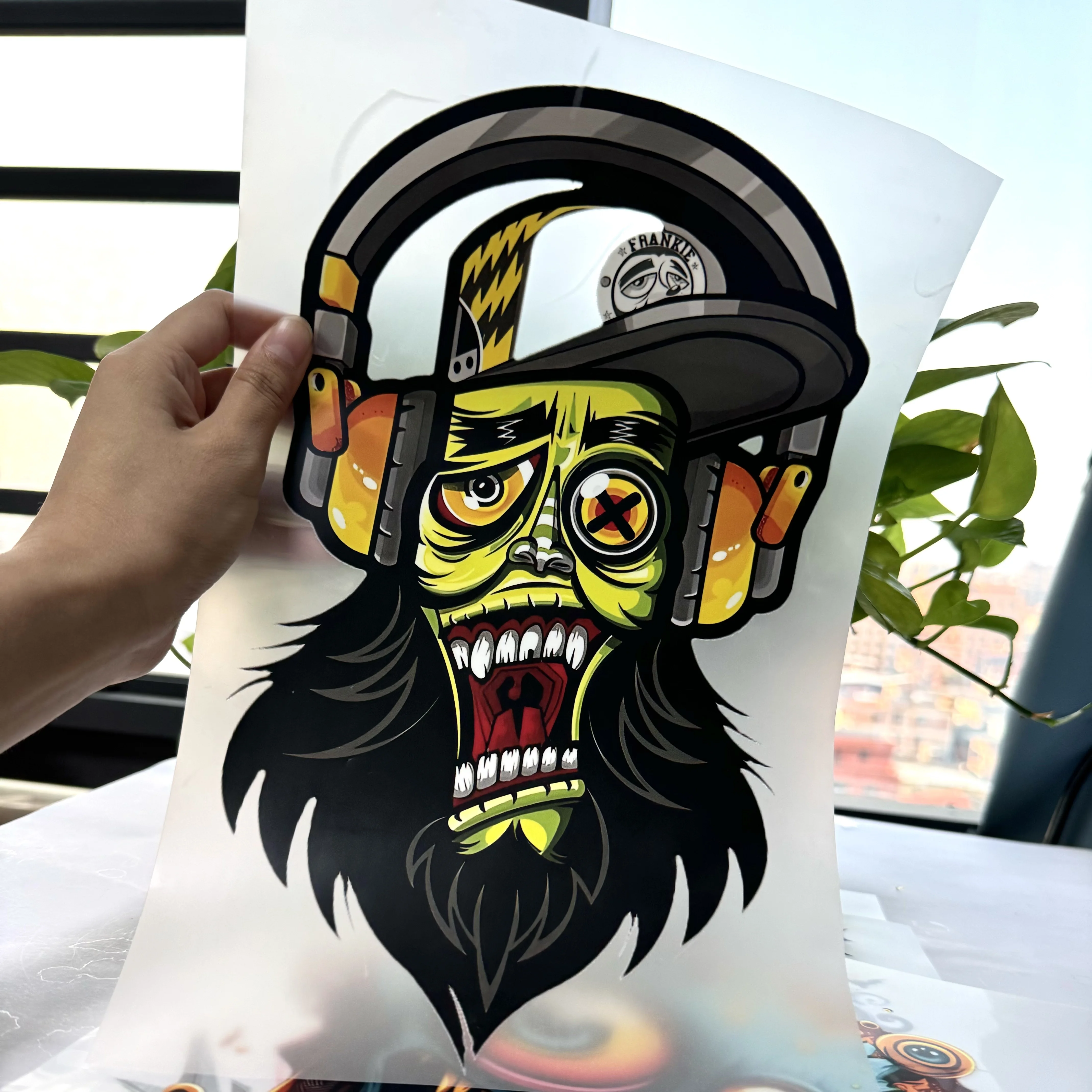 Hua Yingxing Factory Custom Dtf Transfers Heat Transfer Designs Ready to Press Logo plastisol Heat Transfer Prints On Garments