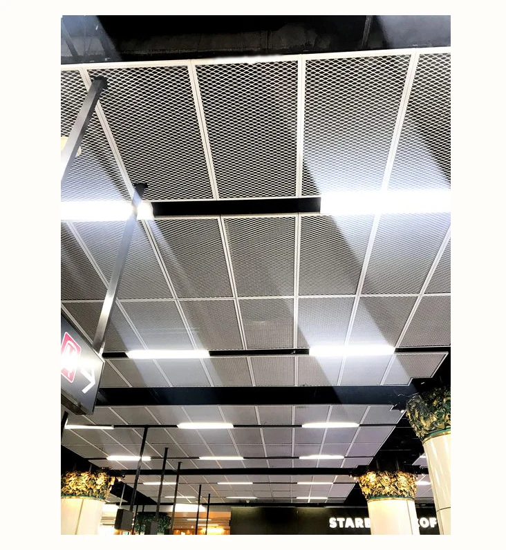 Suspend Stretch Ceilings Tiles Design Decorative Aluminum Expanded Metal Mesh Ceiling