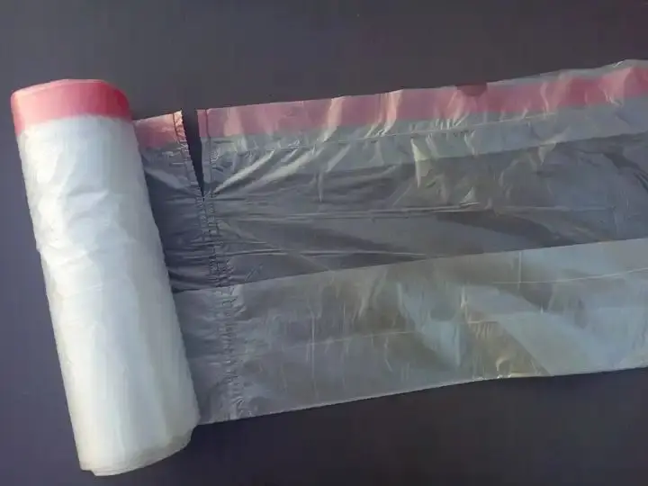 Rope Drawtape Garbage Bag Drawstring Trash Bags Bin Plastic Lineron Roll Used in Office and Home for rubbish