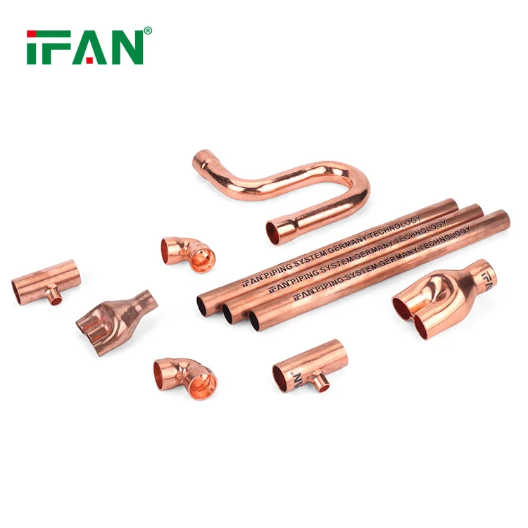 IFAN Cheap Price Copper Pipes Fittings Copper Welding Fitting Plumbing Brass Pipe Connector