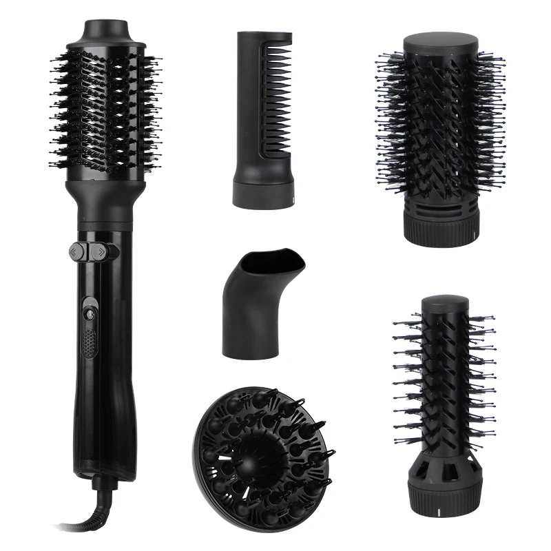 Professional 5 In 1Hot Air Brush 1200W Blow Cepillo Secador Rotating One Step Rotating Hair Brush