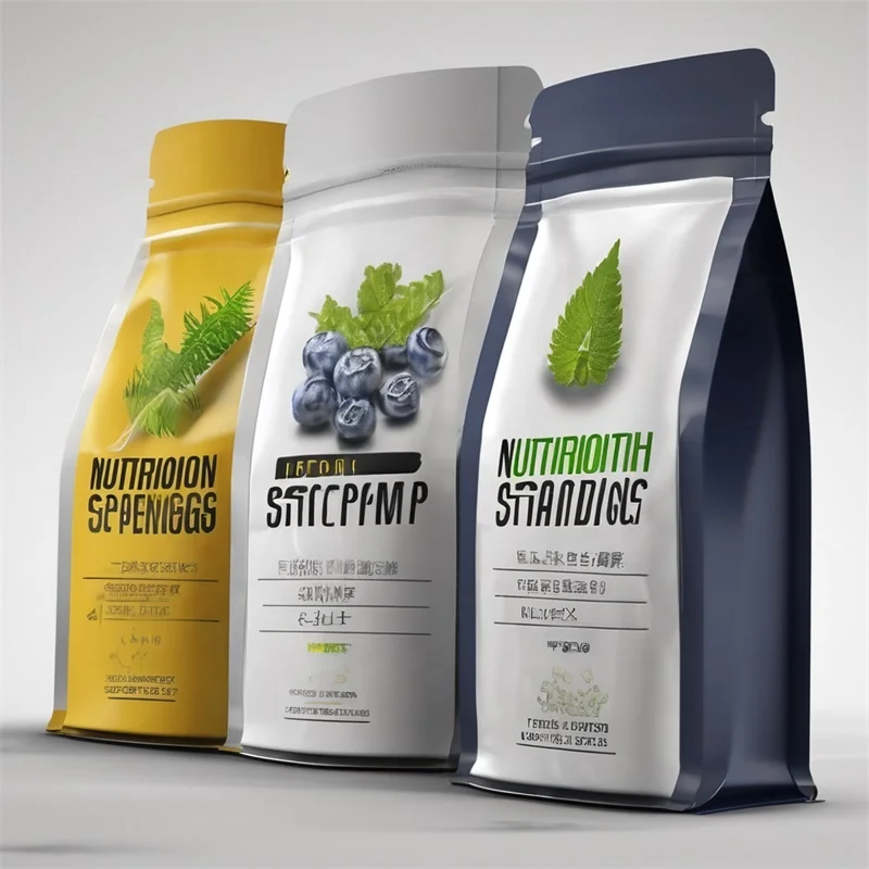 Dried Fruit Snack Supplement Protein Powder Zipper Mylar Bag Food Packaging Plastic Stand up Pouch