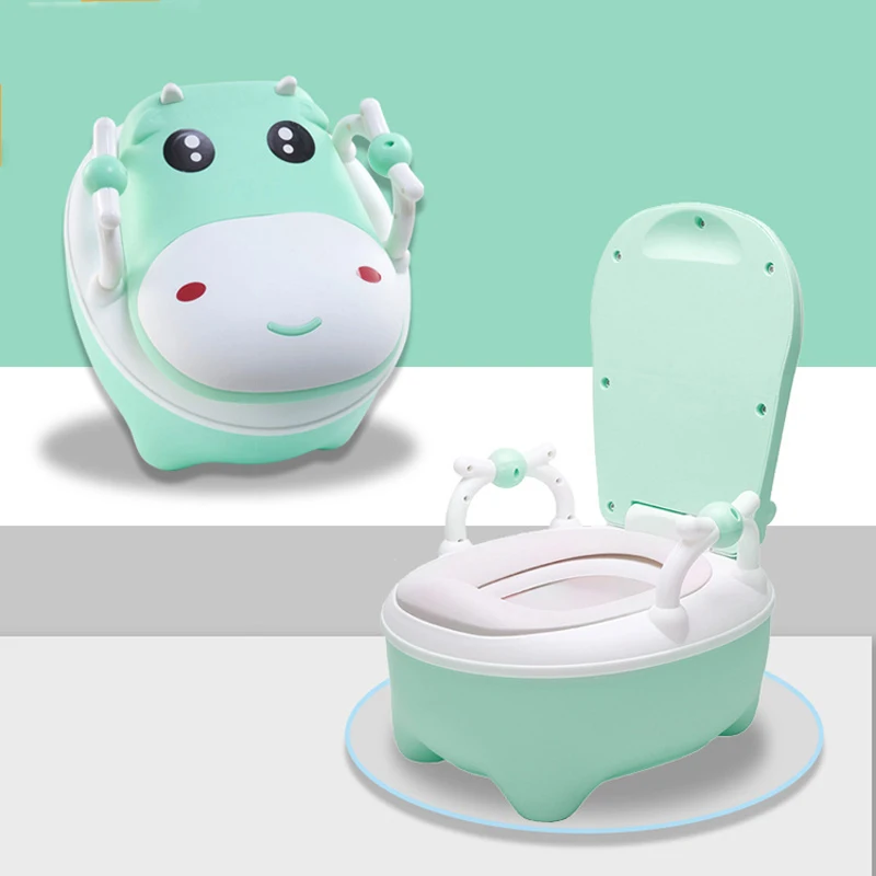 Cute Cow Style Plastic Baby Bedpan Urinal Child Toilet Stool Portable Travel Potty Trainer Potty Chair For Baby Bathroom Toddler
