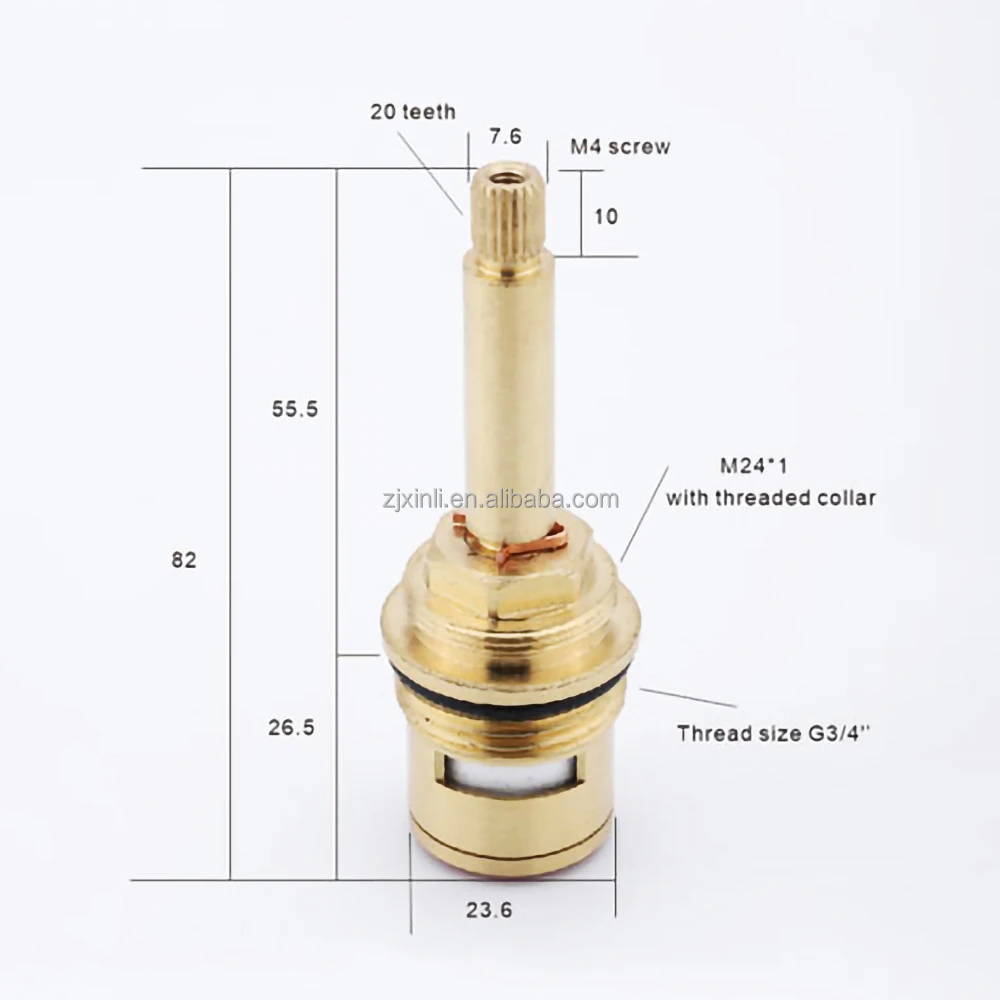 X3121 Brass Material Fast Open Double Thread Of Faucet Cartridge