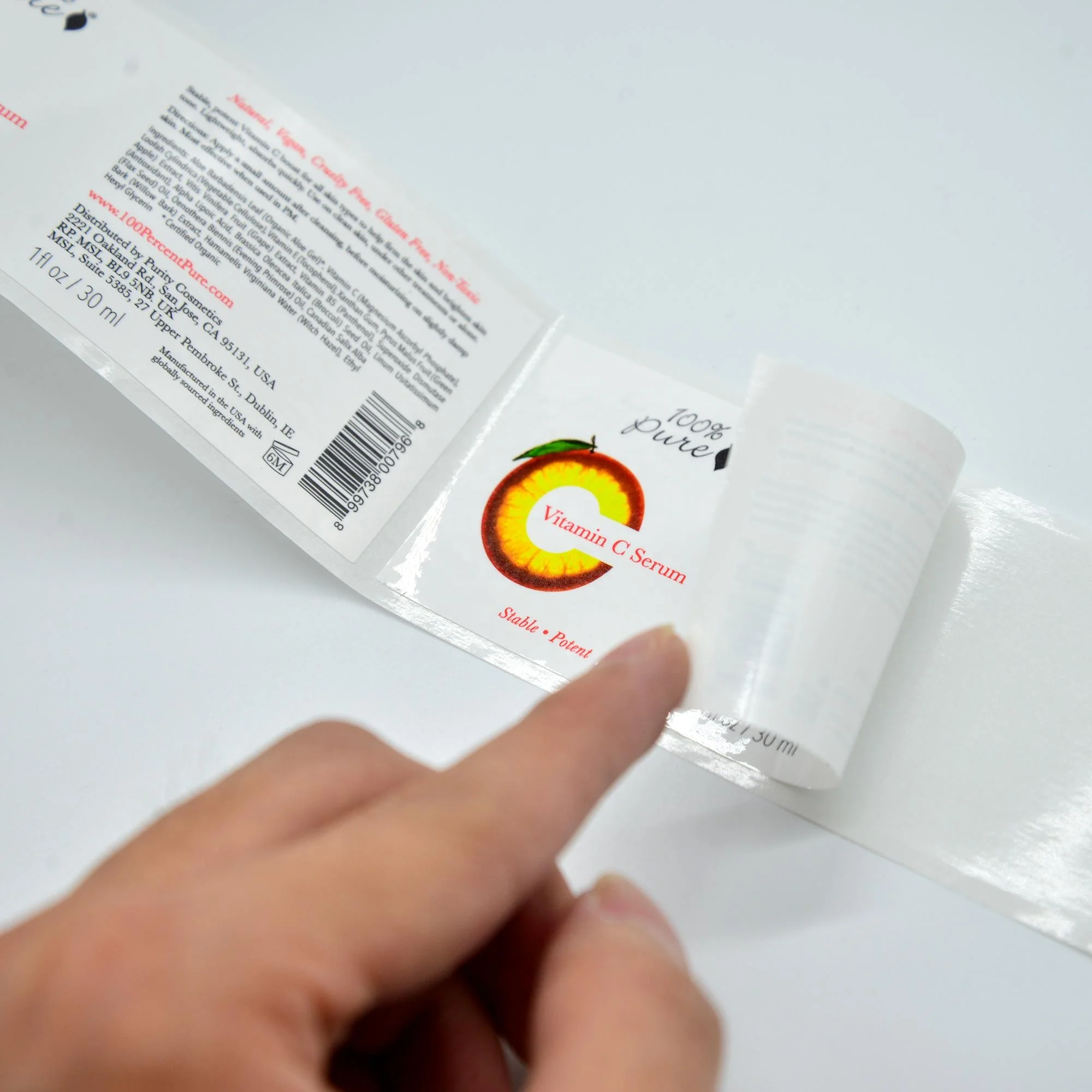 Personal custom cosmetics Custom labels Delicate printed shampoo and conditioner dedicated plastic bottle label stickers