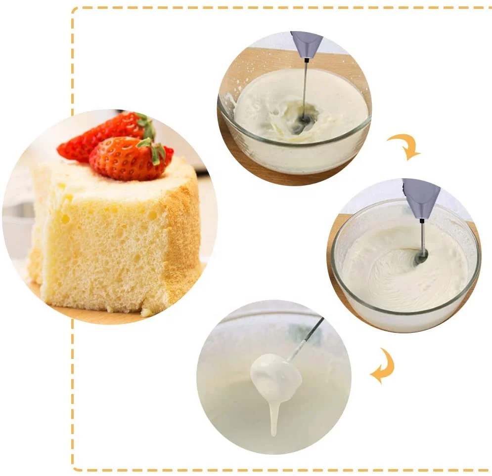 Amazon top seller stock glass cup stainless steel electric AA battery powered handheld portable milk frother