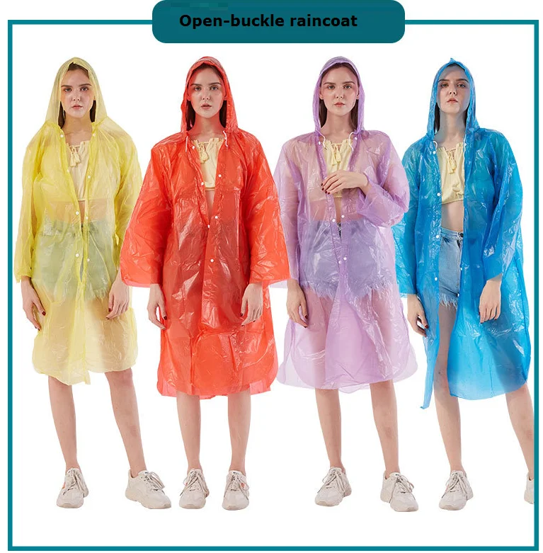 Wholesale PE  Rain Coat Poncho Raincoat Waterproof Disposable Raincoat