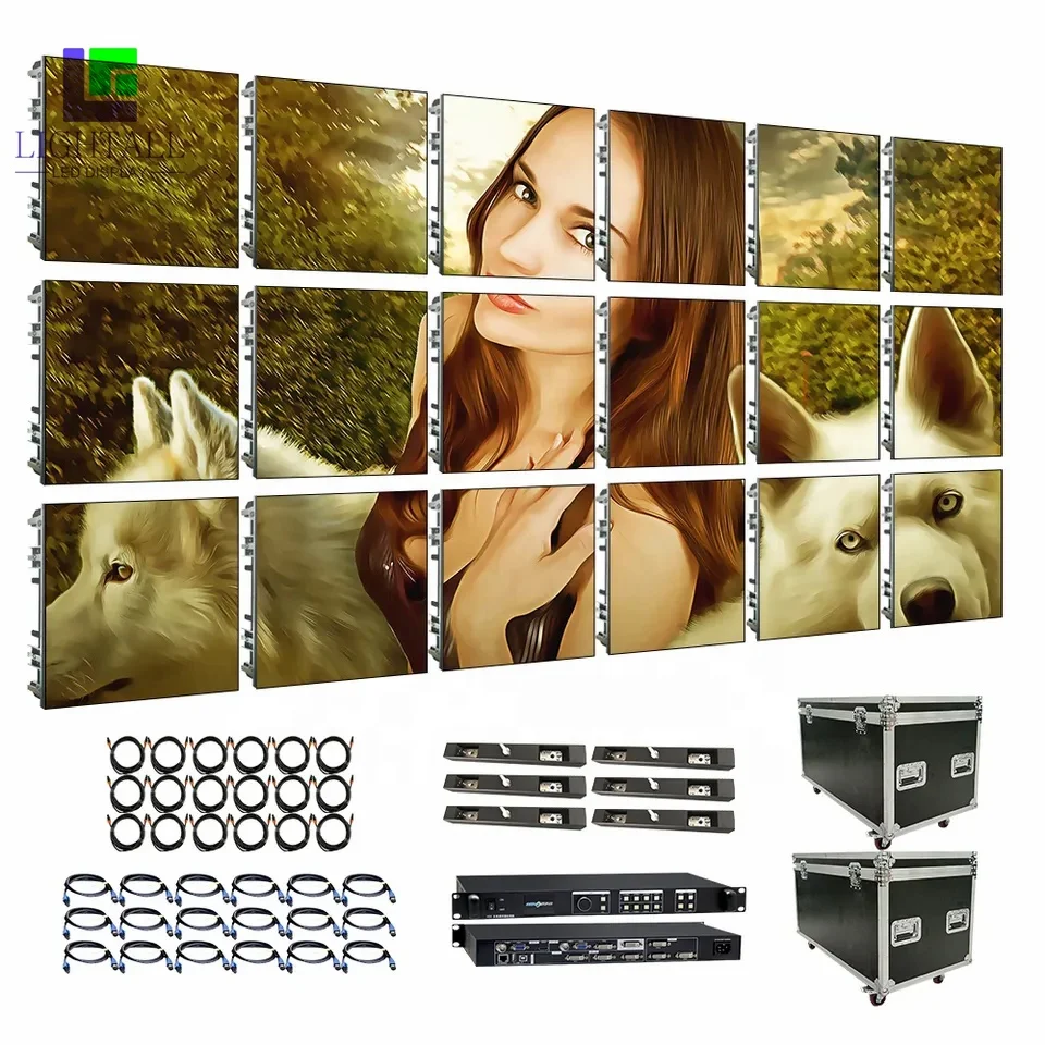 3m X 2m Turnkey Complete System P2.6 Led Display 500mmx1000mm Led Panel Backdrop Indoor Led Screen