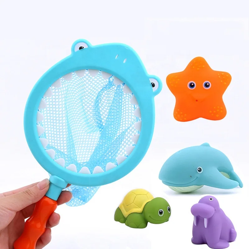 Bath Toys For Kids Shark Fishing Net Baby Water Toy