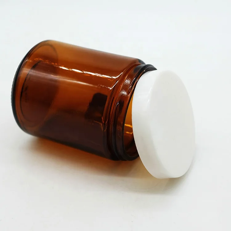 100ML 250ML 500ML Matte Black/Green/Clear/Amber Customer Label Empty Glass Pray Blessing Candle Jars with Metal Lids or Plastic Lid