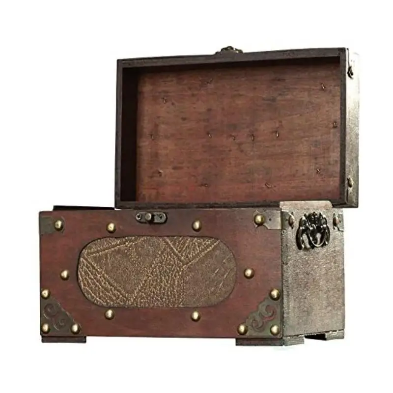Procurement Festival Discount Chinese Manufacture Wholesale Handmade Art Minds Wooden Pirate Treasure Chest Wooden Box