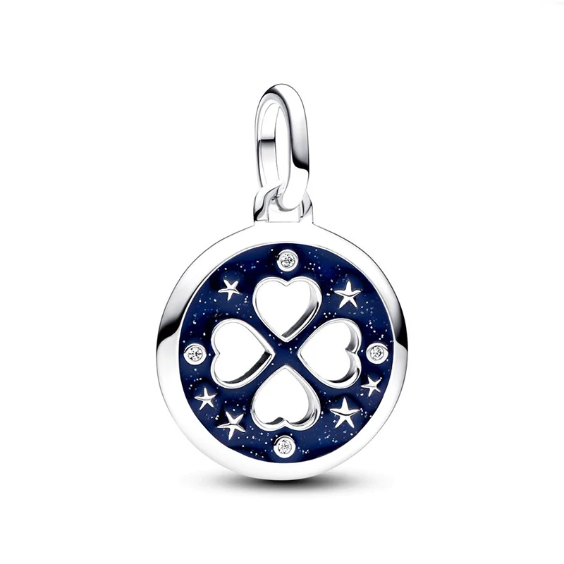 925 Silver ME Sparkling Star Lucky Spade Heart Eyes Infinite Medallion Charm Beads Fit Original Pan DIY ME Bracelet Fine Jewelry