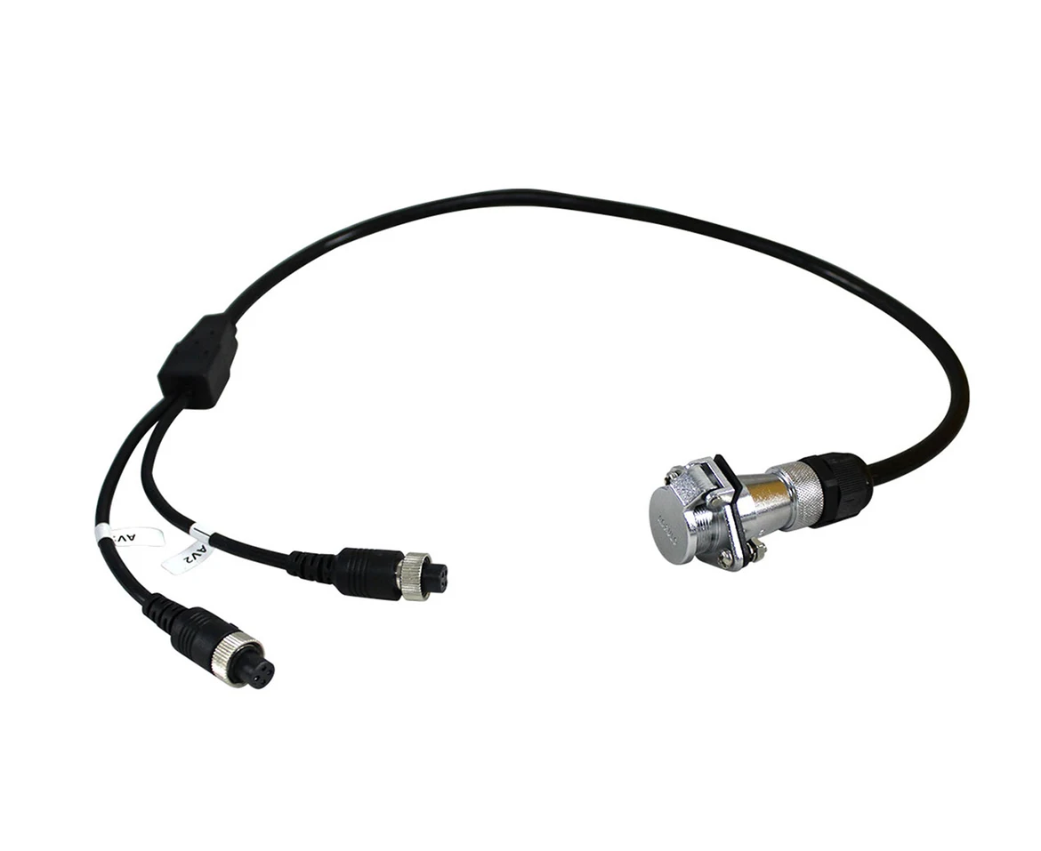 Heavy Duty Reversing Camera Trailer Cable Coil 5 Pin Metal Connectors 4 PIN Female Connectors 2 AV Input