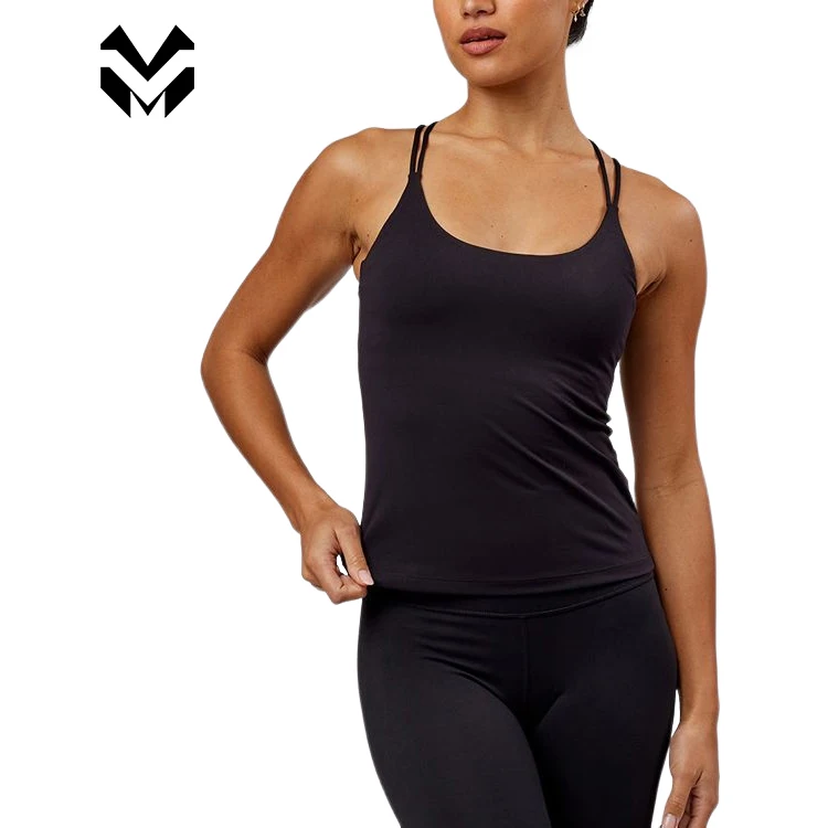 Wholesale  Women  Apparel Gym Wear Tank Tops Cool Back Sleeveless U-neck Fitness Gym T-shirt Workout Tops  Women