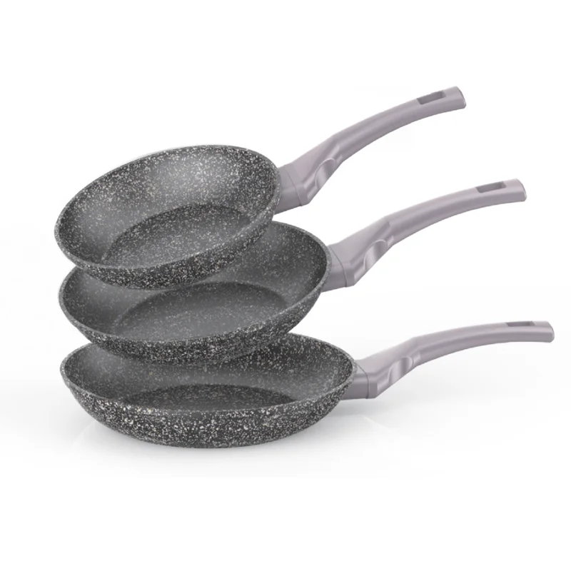 Factory Price Custom Kitchen pots and pans Aluminum Granite Coated Non Stick Cookware Sets
