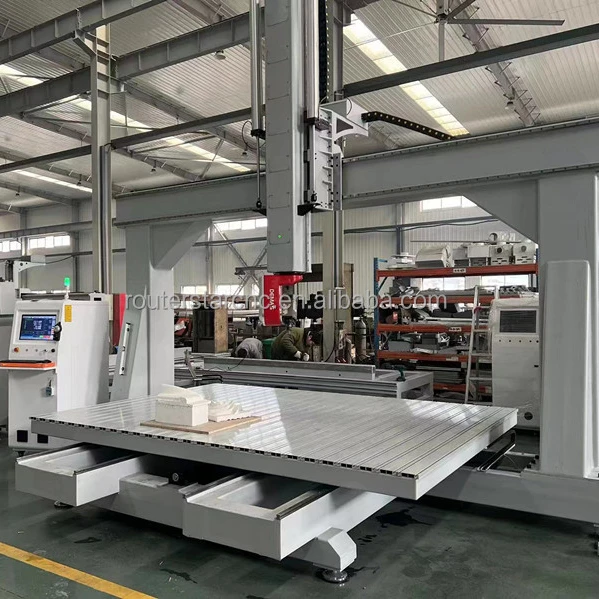 Automatic tool change CNC 5 axis cnc router machine milling for wood/foam mold