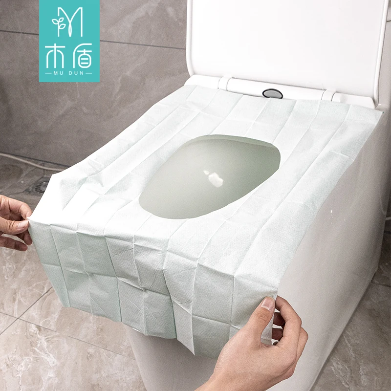 Wholesale Cartoon Design Portable Bathroom Flushable White Toilet Seat Cover Waterproof Disposable Paper Cover