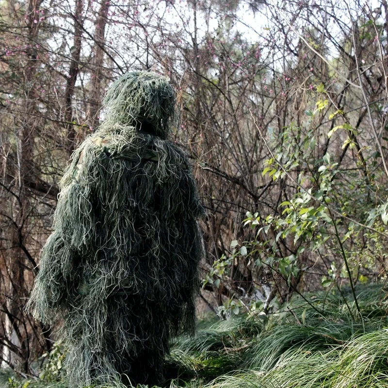 Factory whole sell Tactical Camouflage Uniforms Sniper Hunting  Ghillie Suit for Outdoor Jungle Desert Clothing