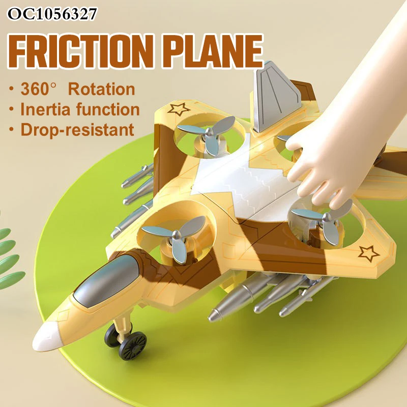 Low price model plastic sliding small friction power plane toy for kids boys