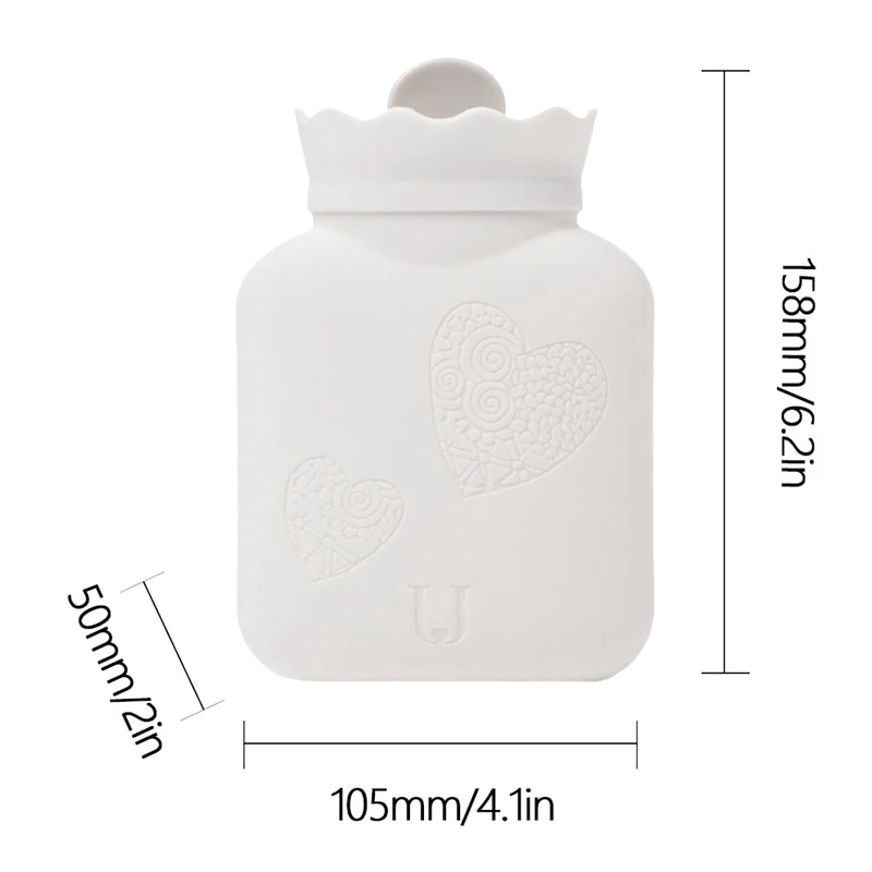 Hot Seller Food Grade Silicone Rubber Hot Water Bag / Hot water bottle with Cover for Hand Warming