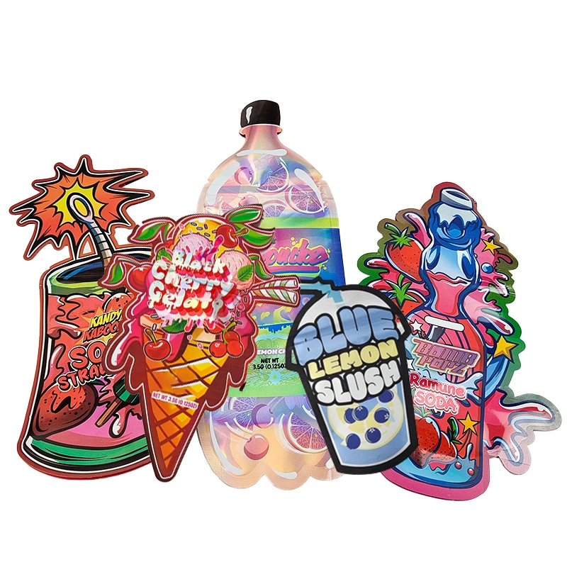 Запечатанный на заказ детский Герметичный замок молнии для мороженого фейерверк бутылка колы защищенная от запаха съедобная сумка из майлара