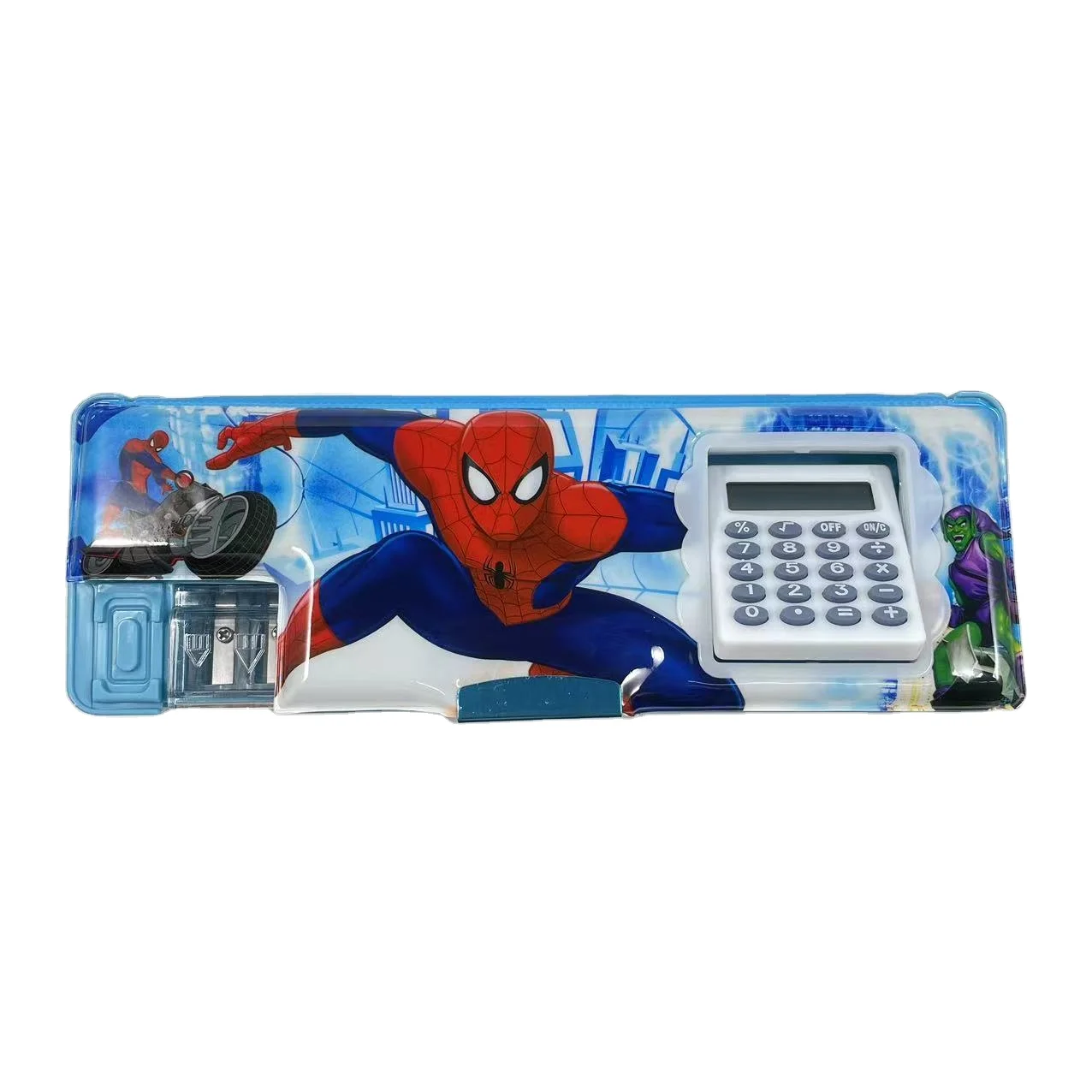 Factory manufacture good quality cartoon design pencil box multi-functional pencil box with calculator