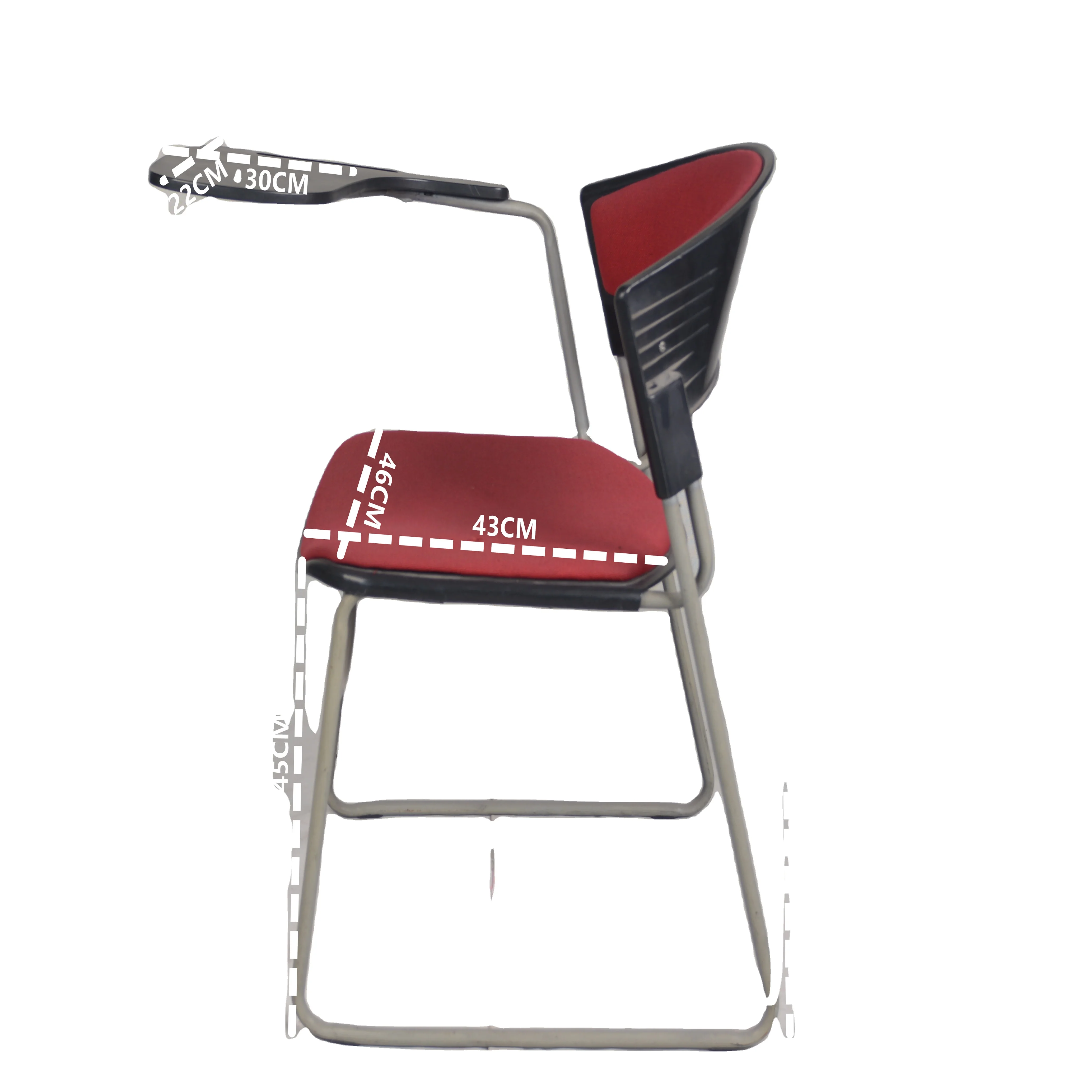 Plastic School Furniture Chair Office Training Chair with Tablet