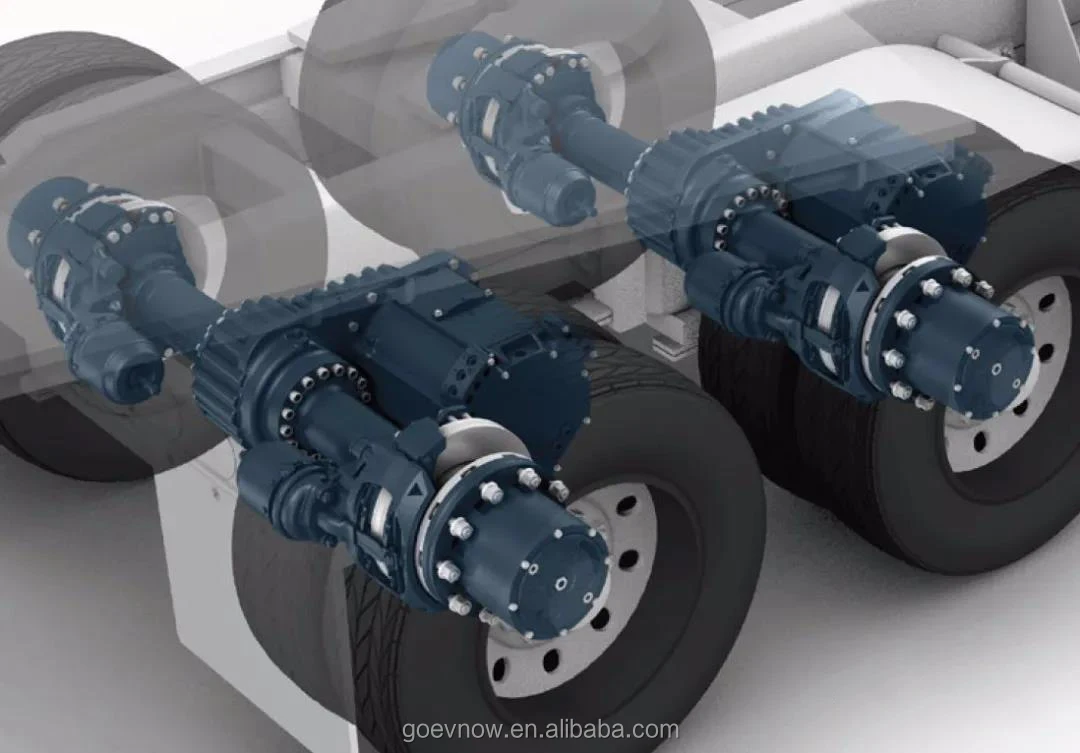 Rawsun electric wheel drive axle READ2100P for airport shuttle bus Strong torque 540v 9290nm for 50t Pure Electric truck
