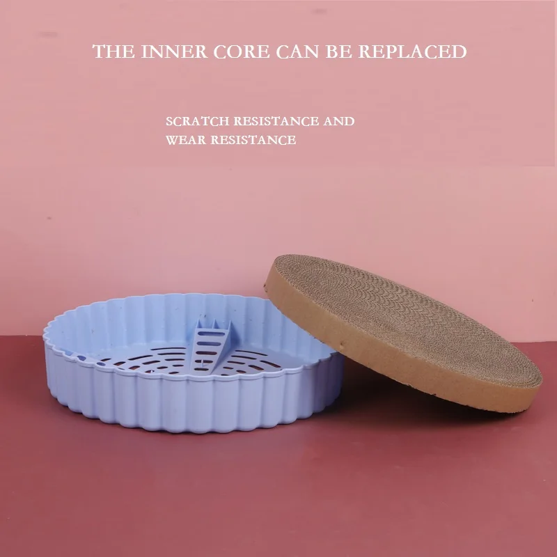 Hot Sell Round Pet Scratch Corrugated Cardboard Wheel Shape Cat Scratch Board Cat Scratching Board