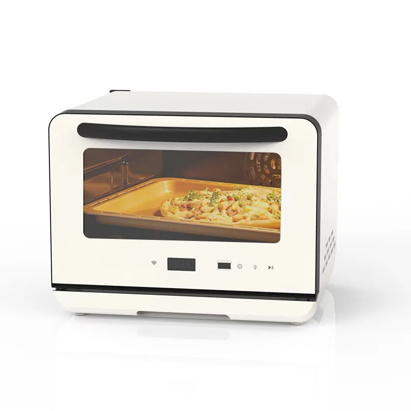 Household Electric Deep Fryers Air Digital Pizza Cake Chicken Baking Mini Toaster Oven Pink