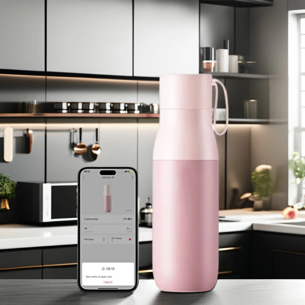 Hot Modern 3-Layer Insulated Stainless Steel Sports Water Flask 500ml Capacity App UV Self-Cleaning Electronic Sensor Features