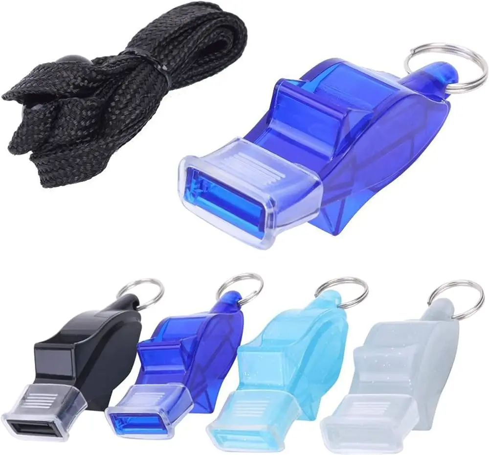 Multicolor Professional Plastic Referee Whistle Survival Rescue Safety Marine Game Special Whistle