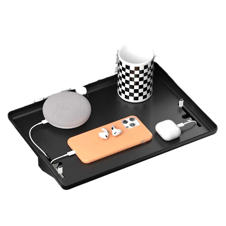 Wholesale High Quality Good Product Bedroom Headboard Shelf Bed Shelf Organiser Bed Table with Cable Management