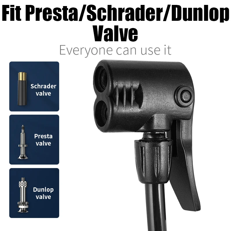 Portable 160PSI High Pressure Cycling Bike Floor Pump Air Inflator Schrader Presta Valve Road MTB Bicycle Tire Pump
