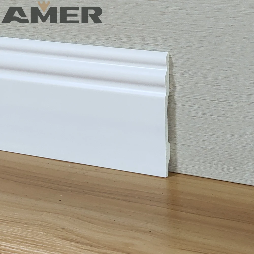 AMER Moisture-Proof Skirting Board Wood Self Adhesive Skirting Line Hidden Skirting Tiles