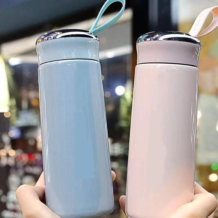 New Nice glass liner creative water bottle simple department store student bottle advertising gift thermos bottle