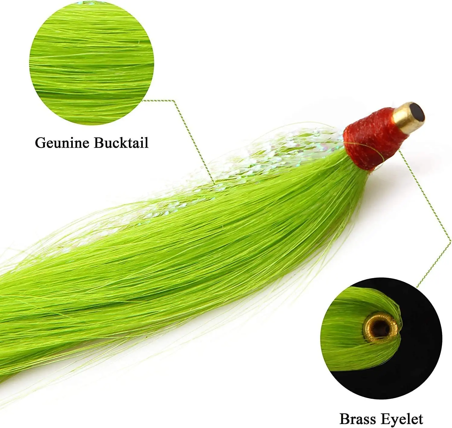 3 colors 4inch Fishing Bucktail Teasers Fishing Lures Saltwater Fishing Cod Bucktail Slide Teaser Hooks Fluk rigs