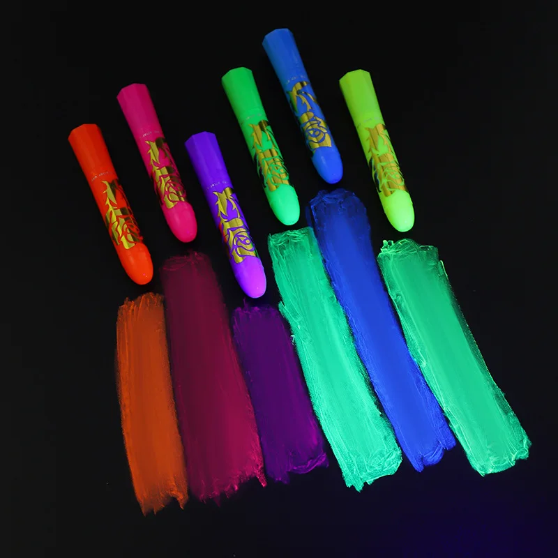 Cross border exclusive supply of 12 color fluorescent human body paint pens, dance balls, Halloween water-based pigment face col
