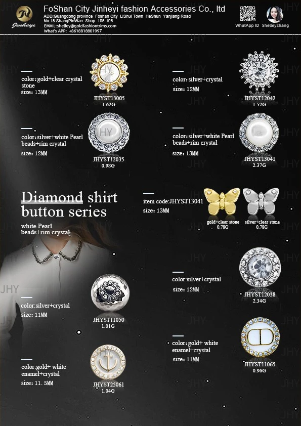 round shape rhinestone button