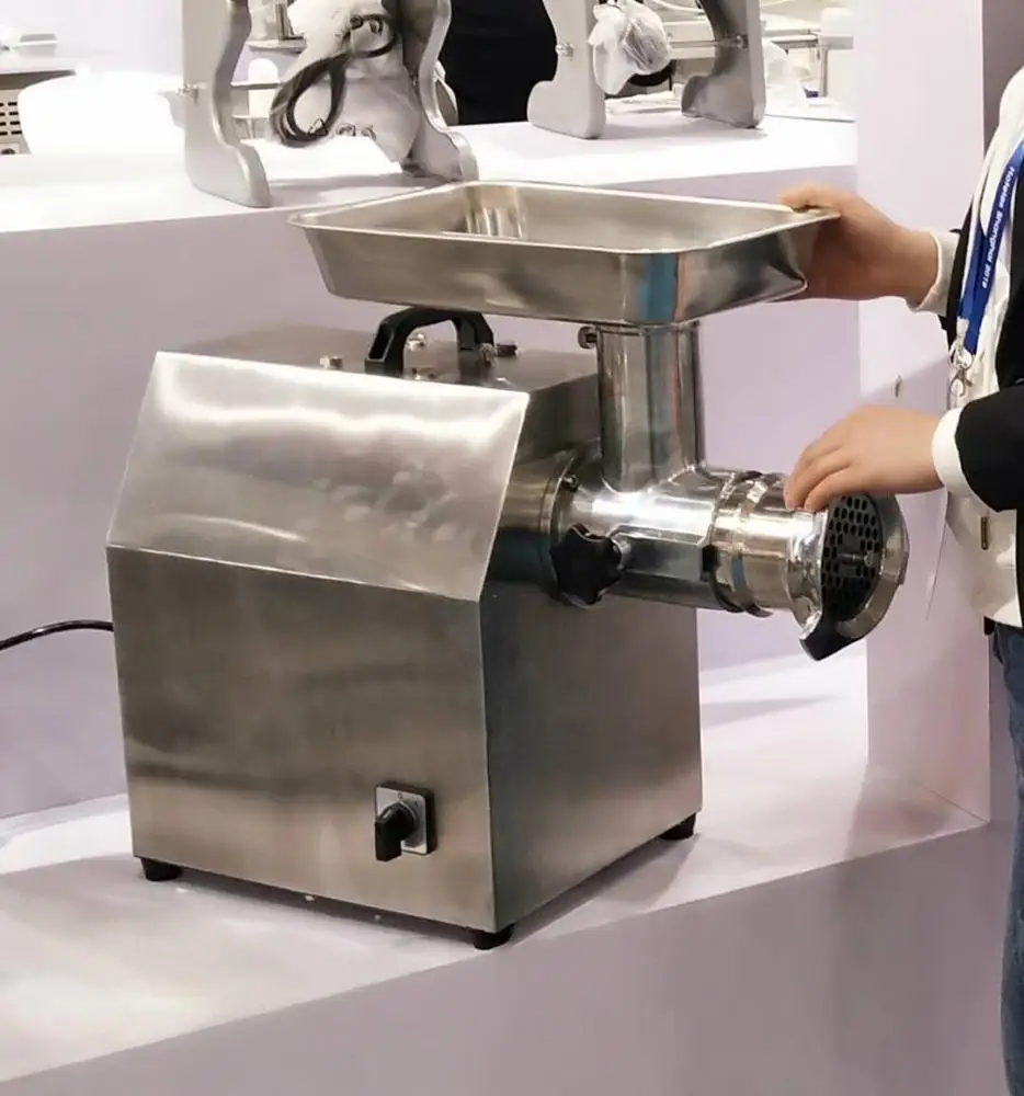 
Vertical stainless steel industrial 1.1kw meat grinder 300 kg/h production capacity meat grinder sizes 8# 