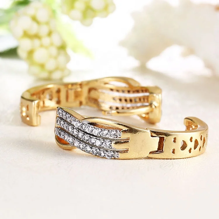 New Model Fashion Simple Women Gold Earrings Designs With Price