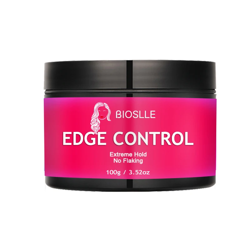 BIOSLLE Selling Customized Logo Private Label 48 Hour Strong Hold Edge Control Fast Drying for 4c black hair
