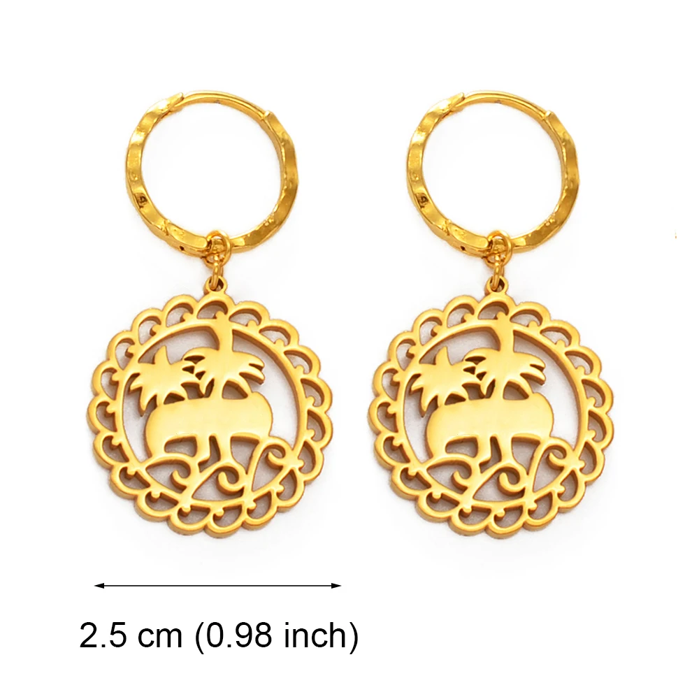 Hawaiian Earrings for Women Girl, Trendy Coconut tree Guam Chuuk Kiribati Jewelry Party Gifts Women Girls #G200521