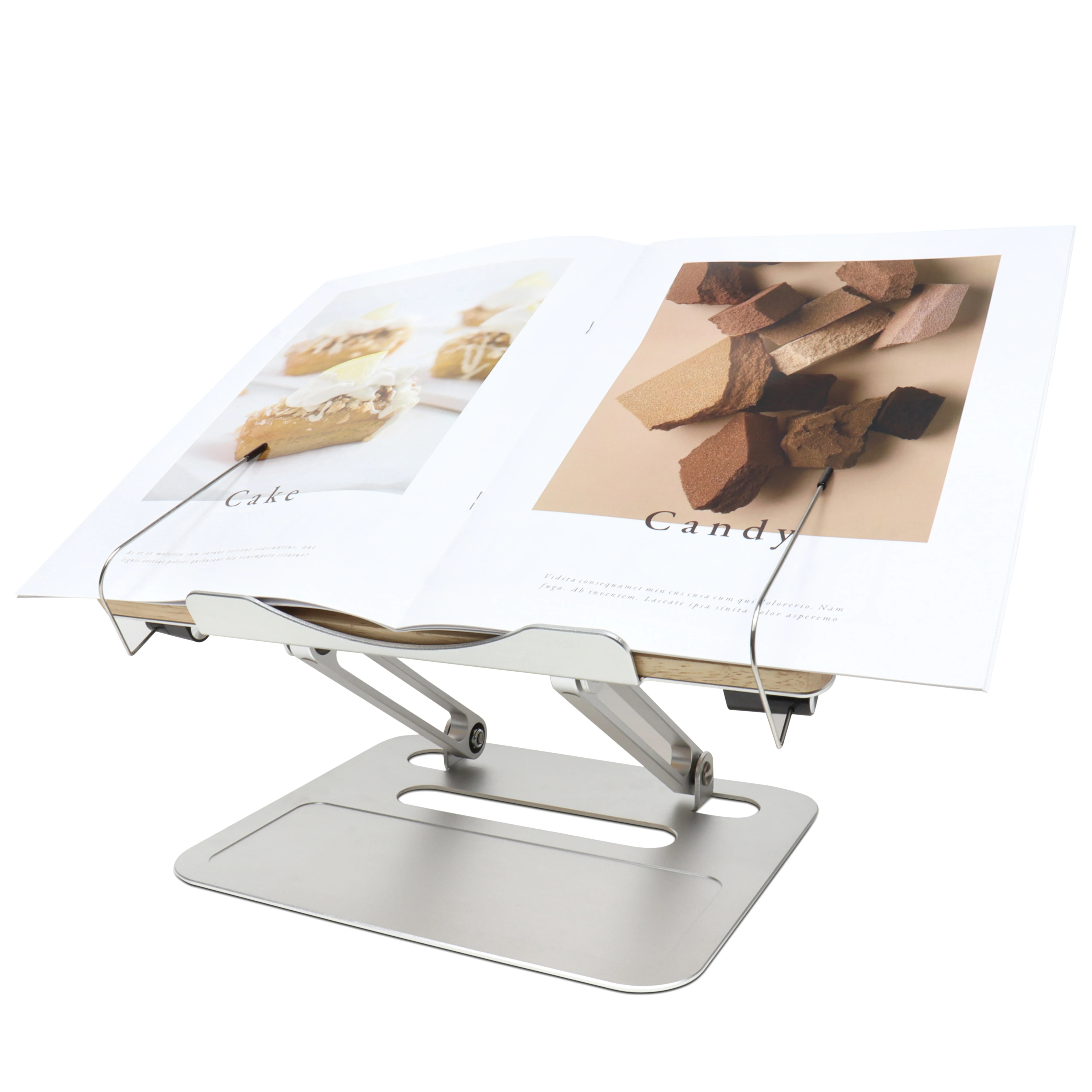 Экологичная деревянная настольная регулируемая стойка для чтения, легко носить с собой, подставка для чтения книг